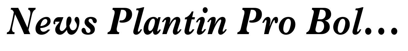 News Plantin Pro Bold Italic